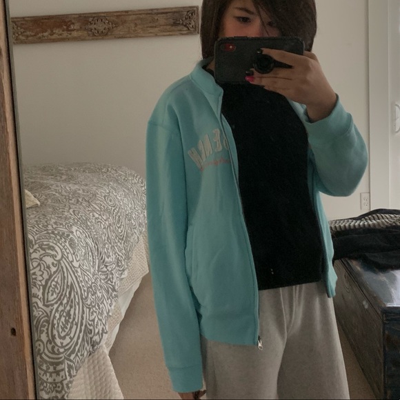 laguna beach blue zip up sweatshirt vsco - Picture 4 of 5